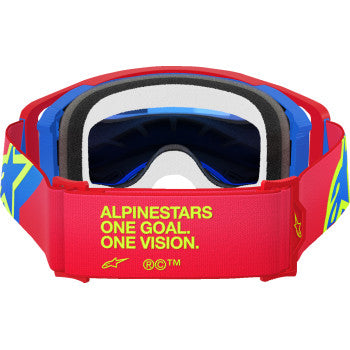 ALPINESTARS Goggles Supertech Goggles - Corp - Red/Blue - ABS Vision - Blue Mirror 5100325-3055