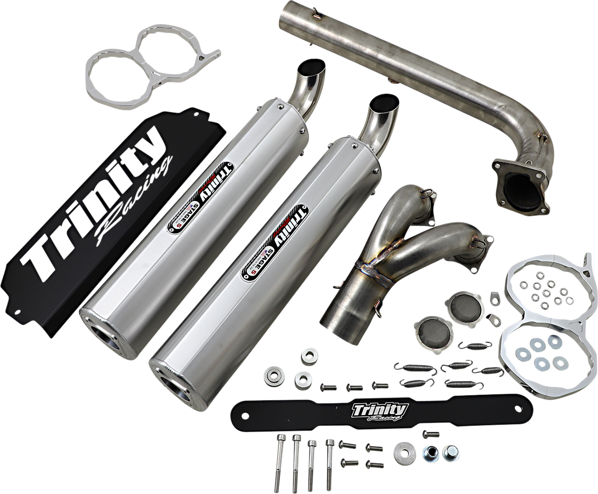 TRINITY RACING Stage 5 Dual Exhaust - Aluminum TR-4174D