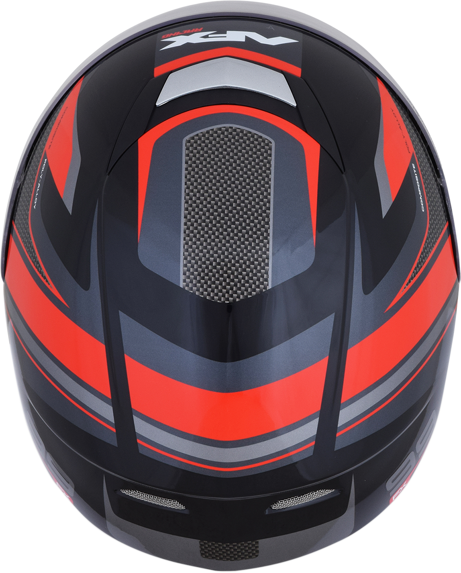 AFX FX-99 Motorcycle Helmet - Recurve - Black/Red - Medium 0101-11112