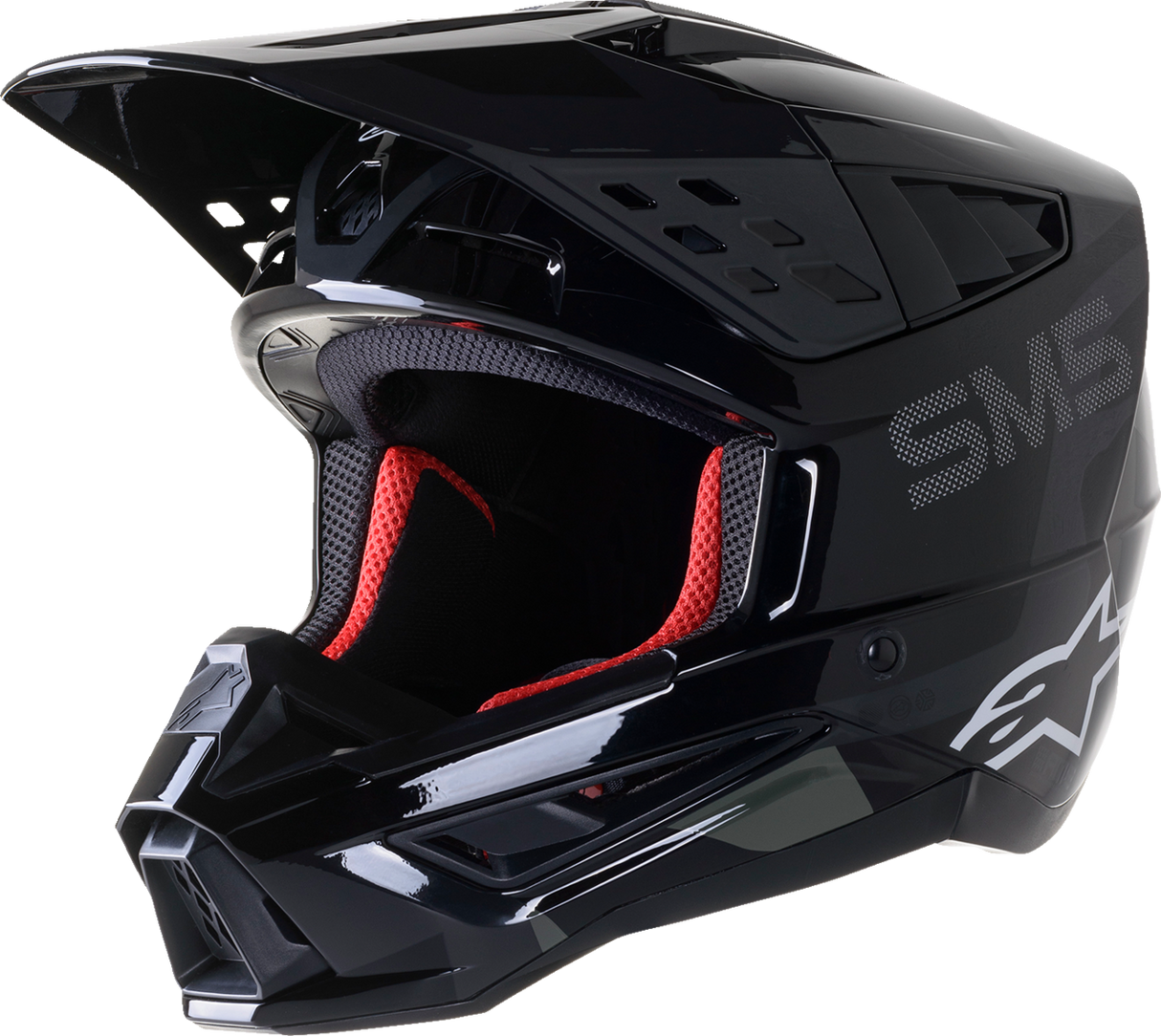 ALPINESTARS SM5 Motorcycle Helmet - Rover - Black/Anthracite/Camo - Large 8303921-1185-LG