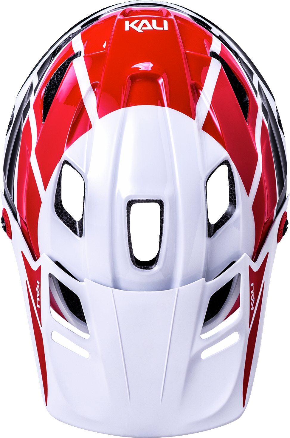 KALI Child Maya Full Face Bicycle Helmet - Race - Gloss White/Red/Black 0221922112