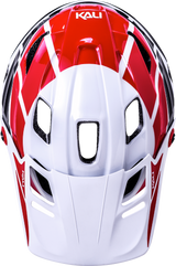 KALI Child Maya Full Face Bicycle Helmet - Race - Gloss White/Red/Black 0221922112