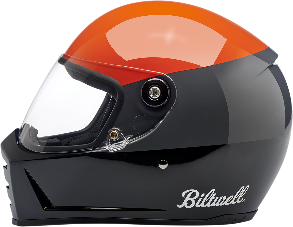 BILTWELL Lane Splitter Motorcycle Helmet - Gloss Podium Orange/Gray/Black - XS 1004-550-101