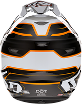 6D ATR-2 Motorcycle Helmet - Phase - White/Orange - XS 12-2824