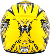 AFX FX-17Y Motorcycle Helmet - Butterfly - Matte Yellow - Small 0111-1393