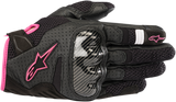 ALPINESTARS Women Stella SMX-1 Air V2 Gloves - Black/Fuchsia - Medium 3590518-1039-M