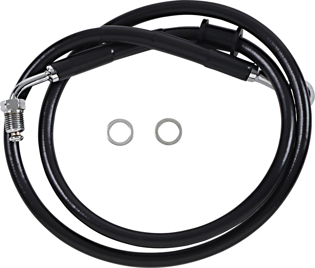 DRAG SPECIALTIES Brake Line - +10" - Black - '18-'22 Softail 618620-10BLK