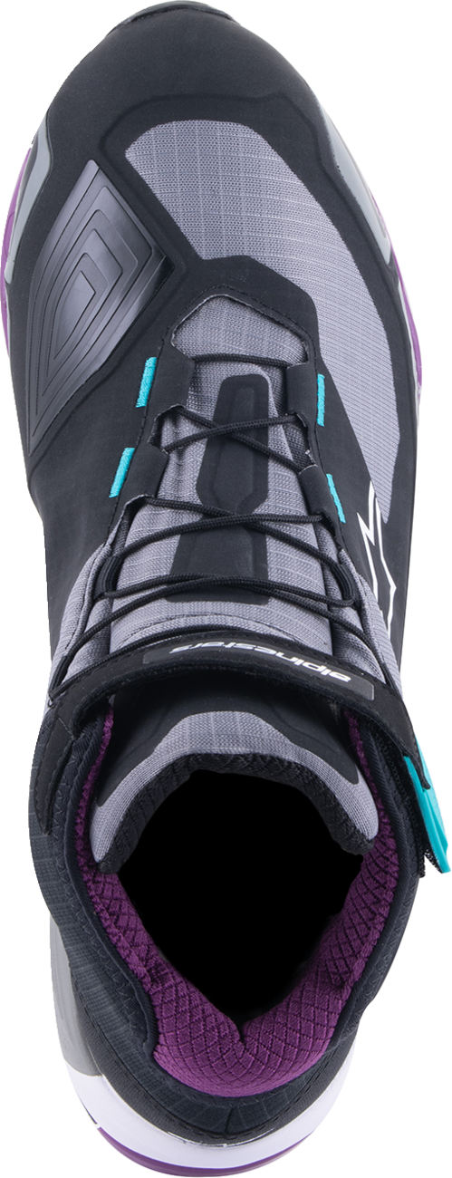 ALPINESTARS Women Stella CR-X Drystar® Shoes - Black/Gray/Teal/Purple - US 6.5 2611523137065