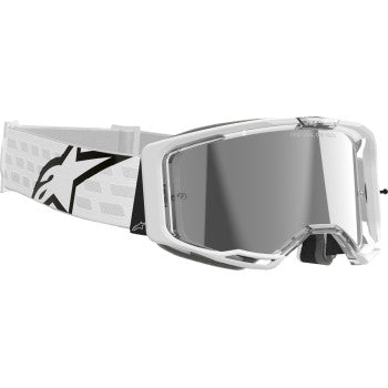 ALPINESTARS GOGGLES Vision 8 Goggle - Corp - White - Silver Mirror  5101625-2055