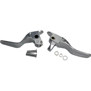 DRAG SPECIALTIES Lever Set - Short - Chrome 0610-2310