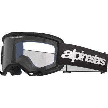 ALPINESTARS Goggles Vision 3 Goggles - Wordmark - Black - Clear 5103325-1425