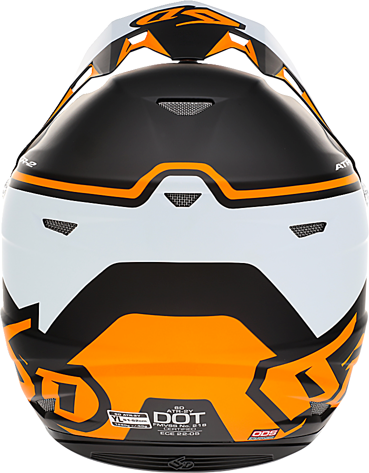 6D ATR-2Y Motorcycle Helmet - Drive - Neon Orange - Small 11-6310