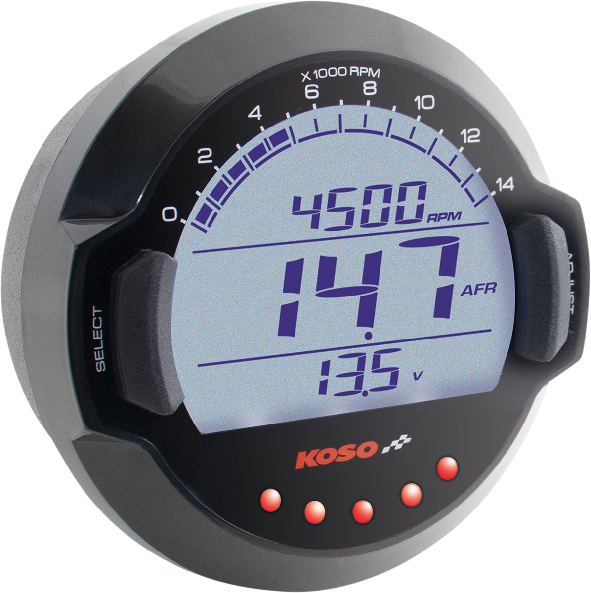 KOSO NORTH AMERICA Air/Fuel Gauge - Black - 6ft BB642W30