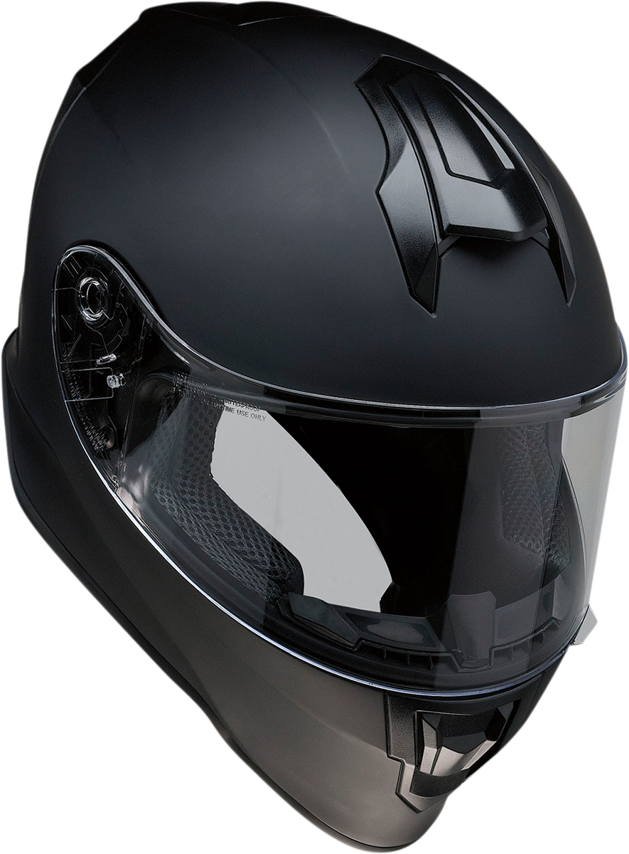 Z1R Youth Warrant Motorcycle Helmet - Flat Black - Medium 0102-0240