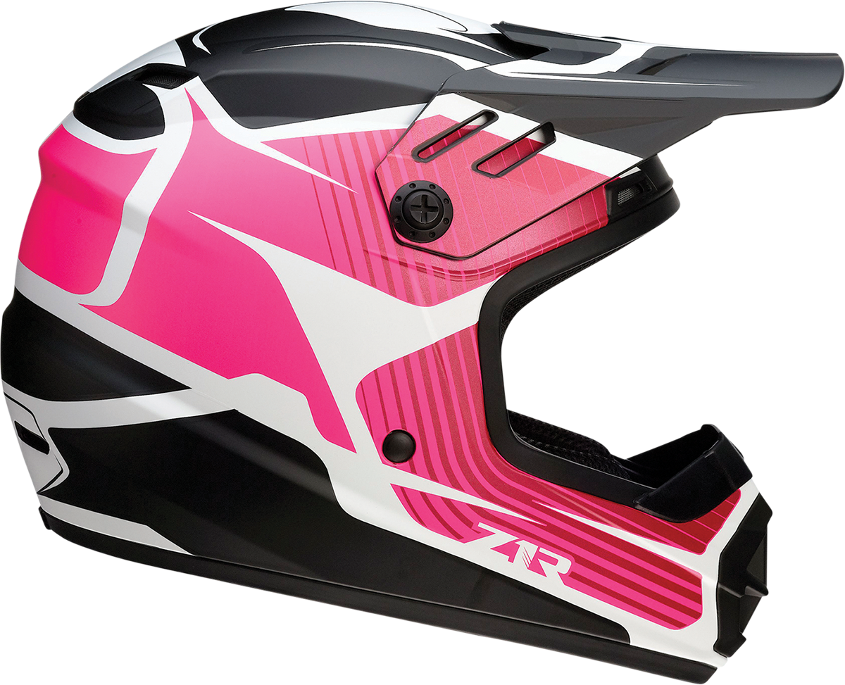 Z1R Youth Rise Motorcycle Helmet - Flame - Pink - Medium 0111-1452