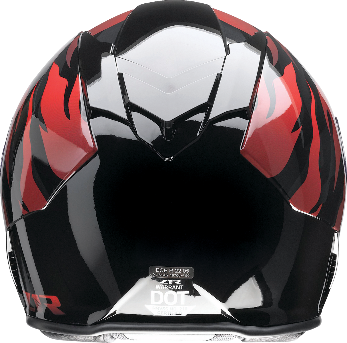 Z1R Warrant Motorcycle Helmet - Panthera - Black/Red - Large 0101-15208