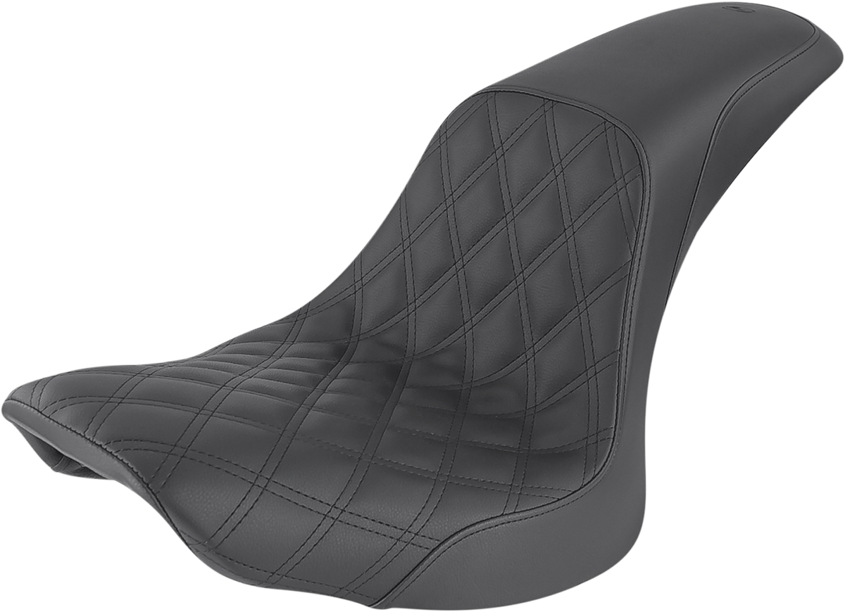 SADDLEMEN Profiler Seat - Front Lattice/Rear Smooth - Black - FLSTC '06-'17 806-23-149