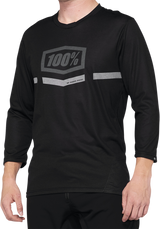 100% Airmatic 3/4 Sleeve Jersey - Black - Small 40018-00000