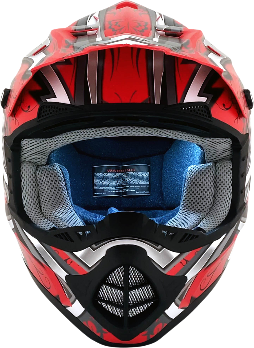 AFX FX-17 Motorcycle Helmet - Butterfly - Matte Ferrari Red - Medium 0110-7118