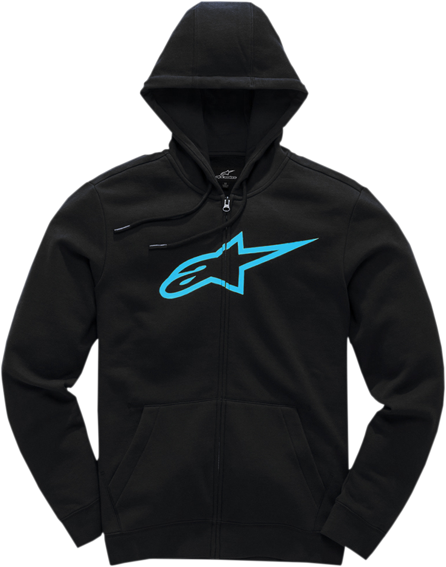 ALPINESTARS Ageless 2 Zip Hoodie - Black/Turquoise - XL 1038530521076XL