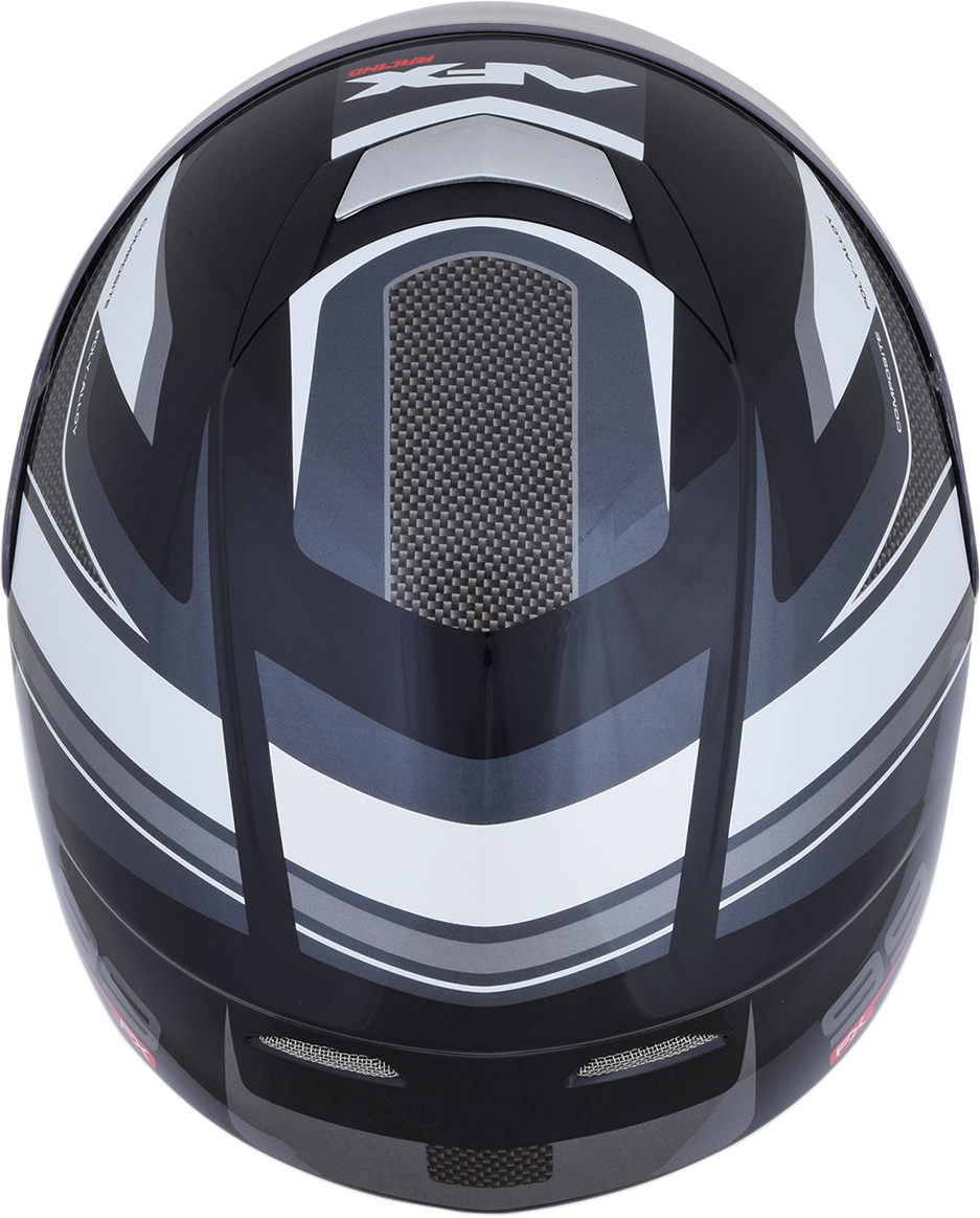 AFX FX-99 Motorcycle Helmet - Recurve - Black/White - Large 0101-11118