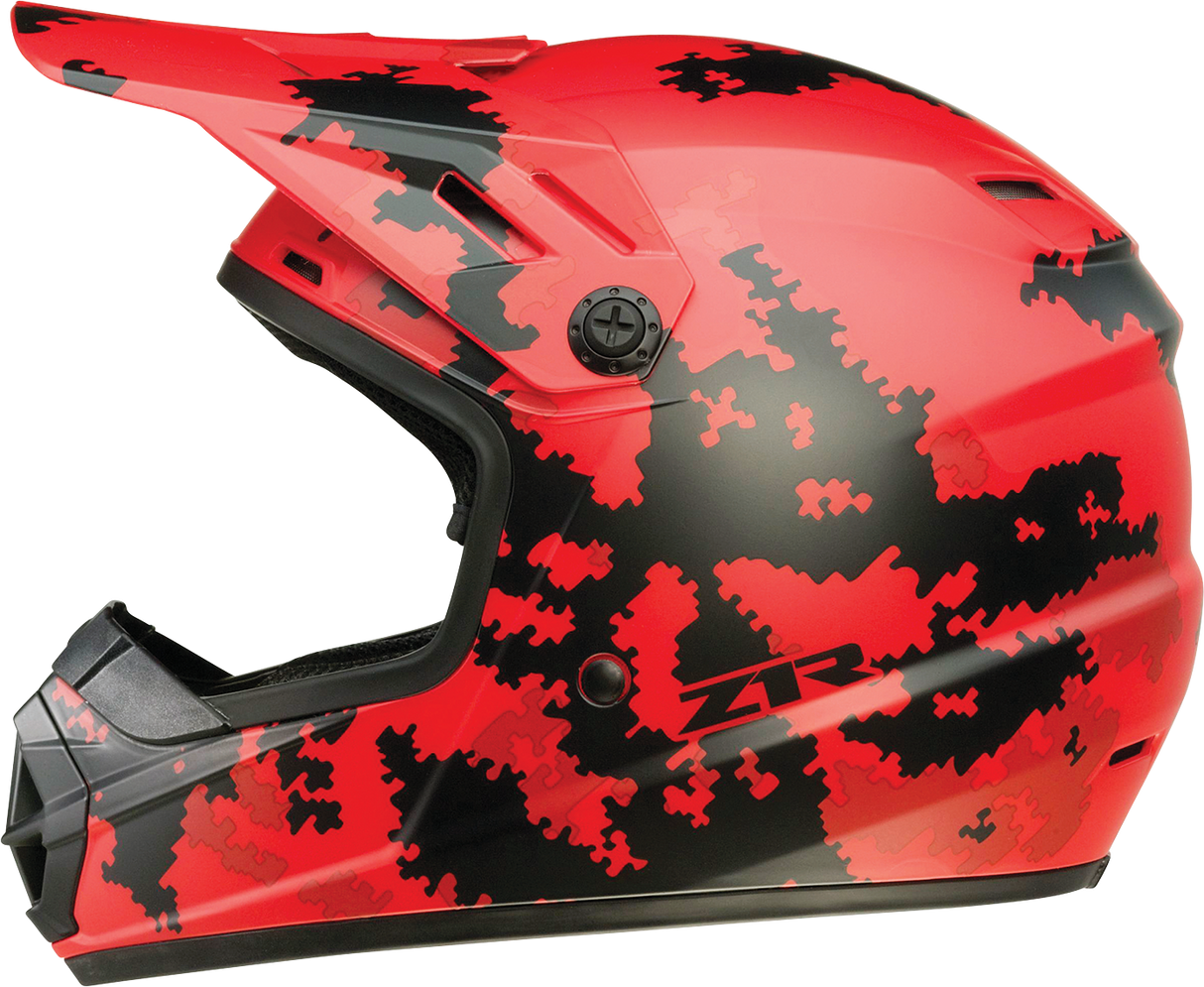 Z1R Youth Rise Motorcycle Helmet - Digi Camo - Red - Large 0111-1462