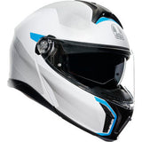 AGV Tourmodular Motorcycle Helmet - Frequency - Light Gray/Blue - Large 211251F2OY00614