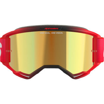 ALPINESTARS Goggles Vision 5 Goggles - Blaze - Red - Gold Mirror 5102125-3115