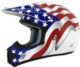 AFX FX-17 Motorcycle Helmet - Flag - White - Medium 0110-2376