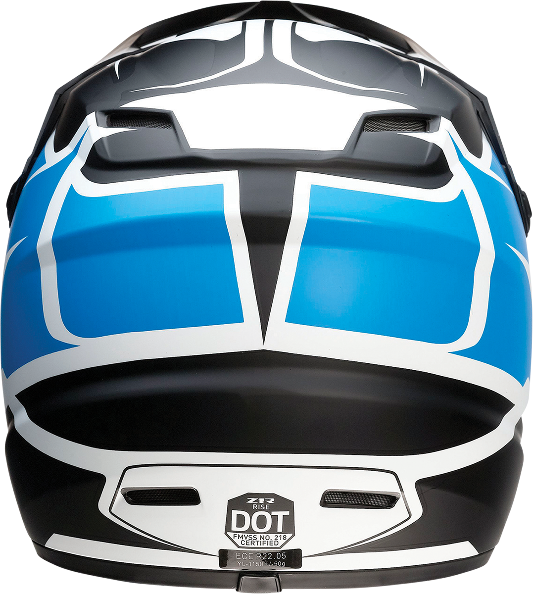 Z1R Youth Rise Motorcycle Helmet - Flame - Blue - Medium 0111-1449