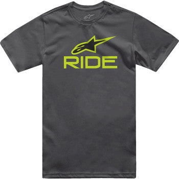 ALPINESTARS Ride 4.0 T-Shirt - Charcoal/Lime/Black - Medium 1214-73112-1845-M