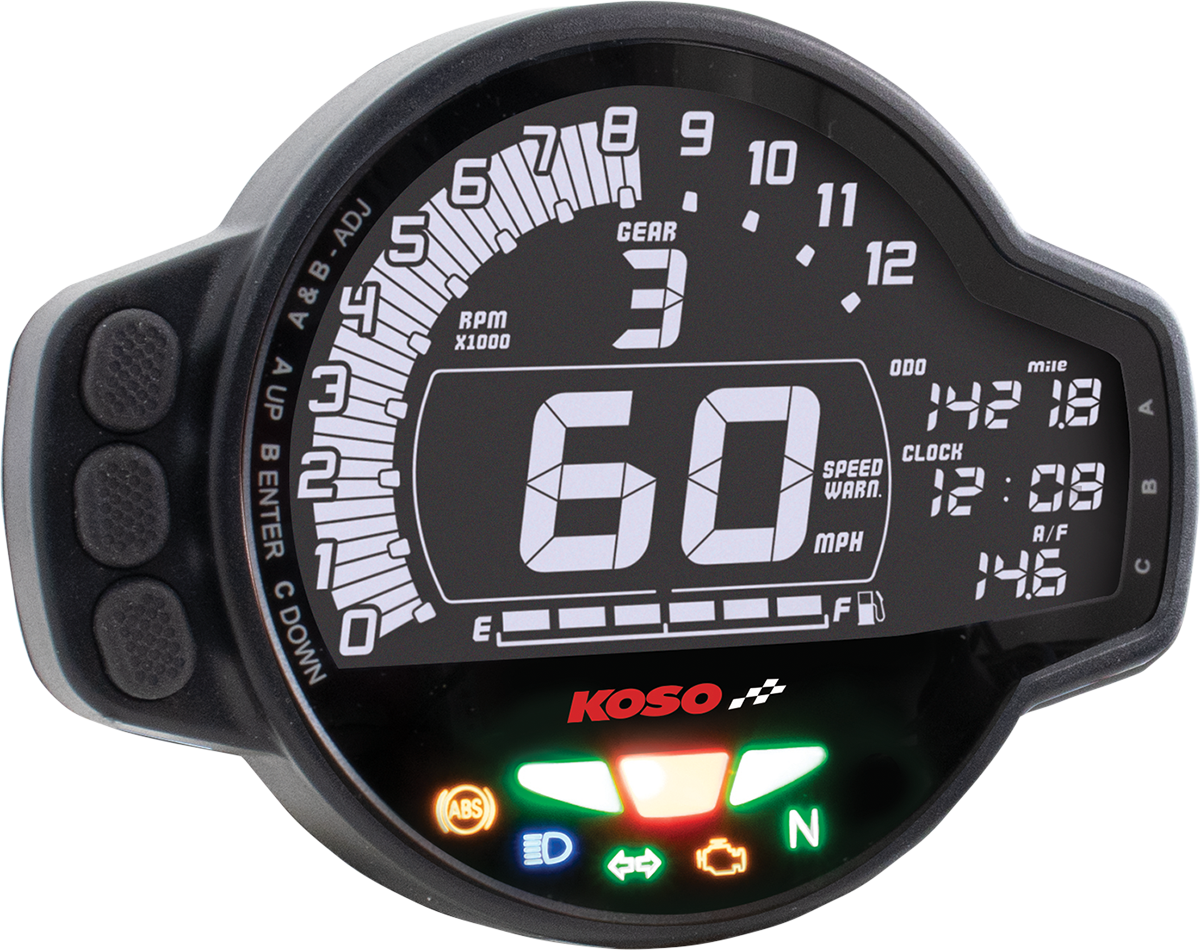 KOSO NORTH AMERICA Multi-Functional Gauge - MS-01 - Universal BA078100