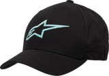 ALPINESTARS Ageless Curve Hat - Black/Light Aqua - Small/Medium 1017810101177SM