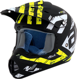 AFX FX-17 Motorcycle Helmet - Attack - Matte Black/Hi-Vis Yellow - Medium 0110-7174