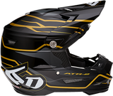 6D ATR-2 Motorcycle Helmet - Phase - Black/Gold - 2XL 12-2809