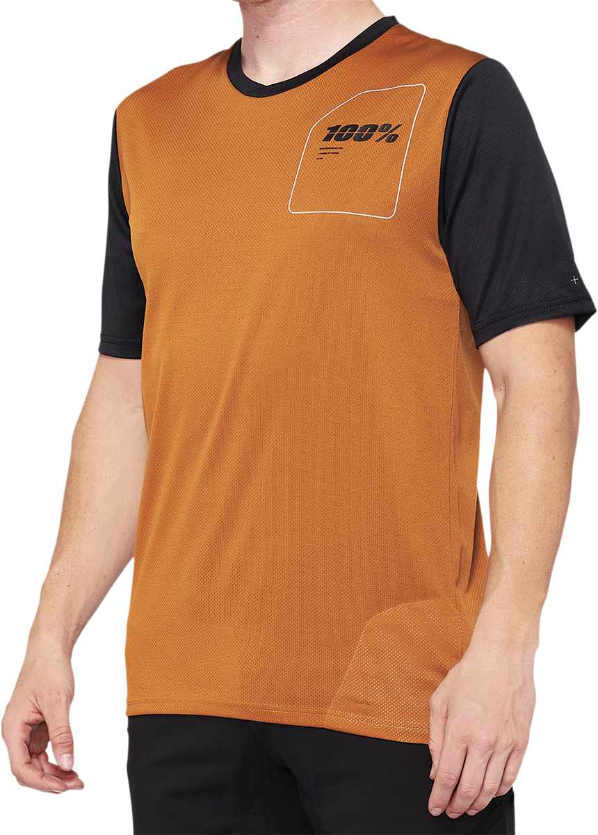 100% Ridecamp Jersey - Terracotta/Black - Small 40027-00015