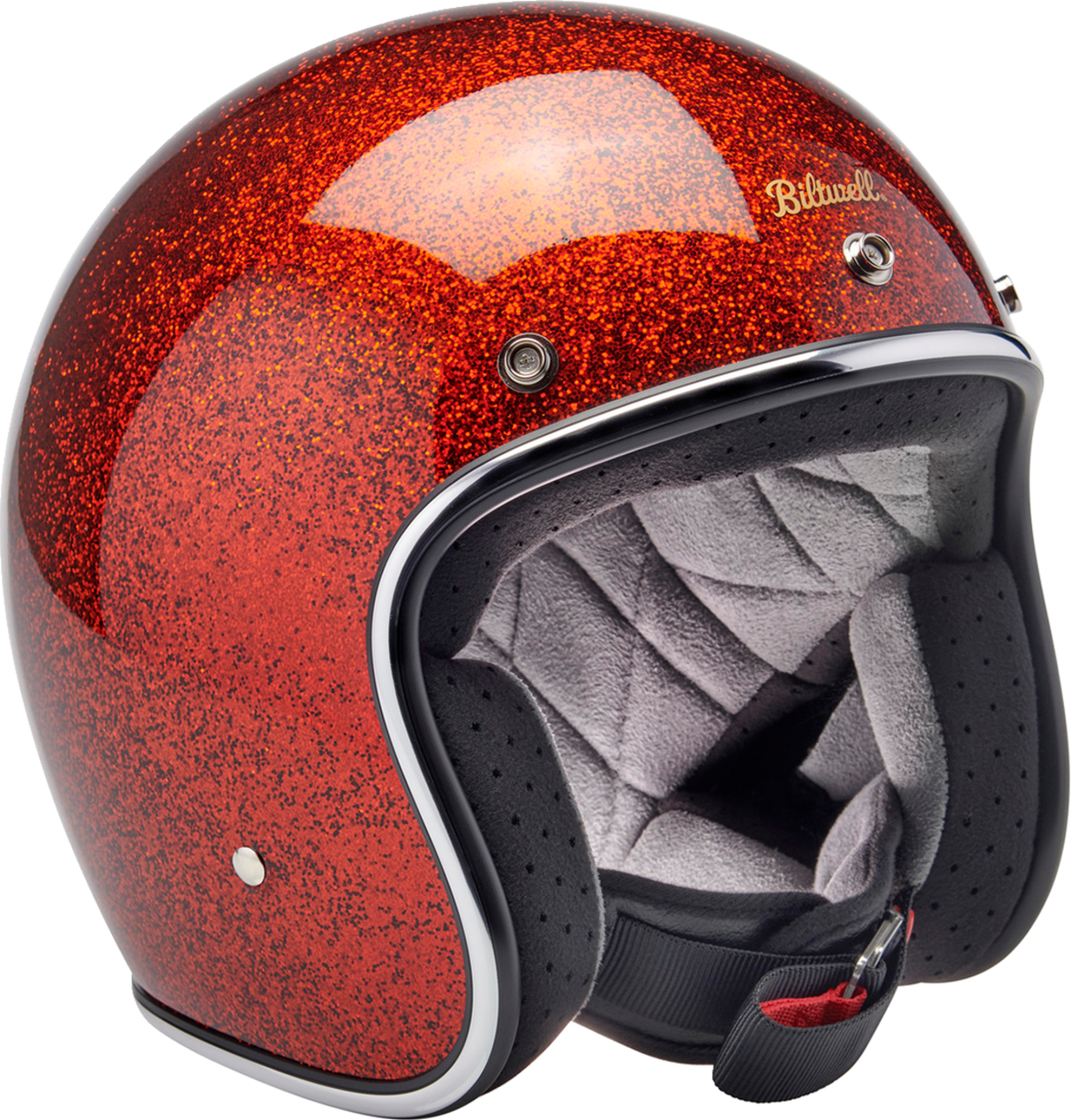 BILTWELL Bonanza Motorcycle Helmet - Rootbeer Megaflake - 2XL 1001-457-206