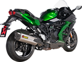 Kawasaki Ninja H2 SX 2018-2021 Exhaust, Akrapovic Slip-On Muffler in Carbon Fiber and Titanium S-K10SO21HRAABL