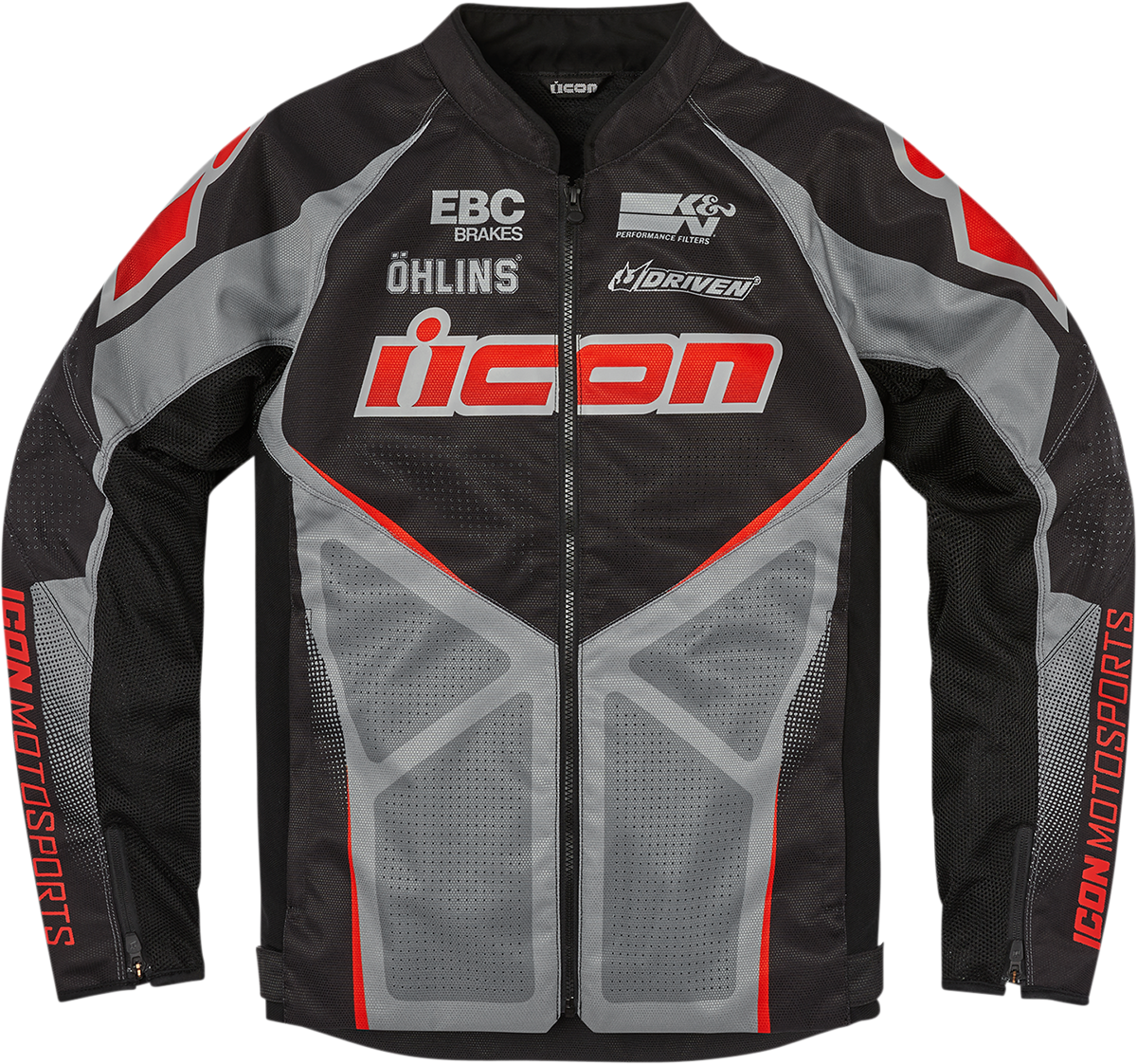 ICON Hooligan Ultrabolt Jacket - Black/Gray/Red - Small 2820-5528