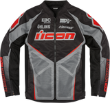 ICON Hooligan Ultrabolt Jacket - Black/Gray/Red - Small 2820-5528