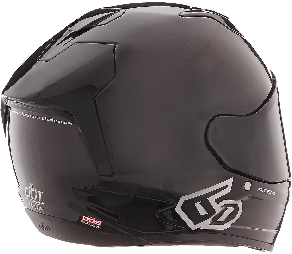 6D ATS-1R Motorcycle Helmet - Gloss Black - Small 30-0905