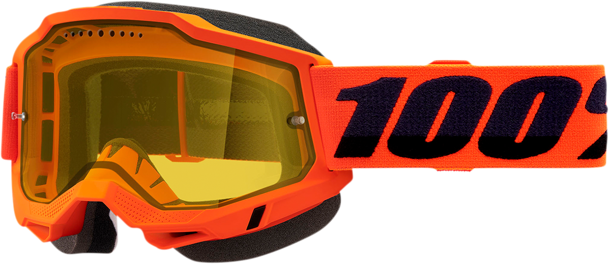 100% Accuri 2 Snow Goggles - Neon Orange - Yellow 50021-00004