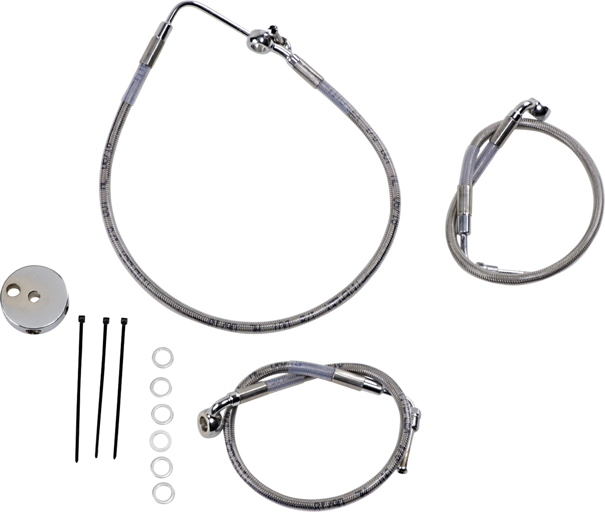 DRAG SPECIALTIES Brake Line - Front (Lower/Upper) - Stainless Steel 640116