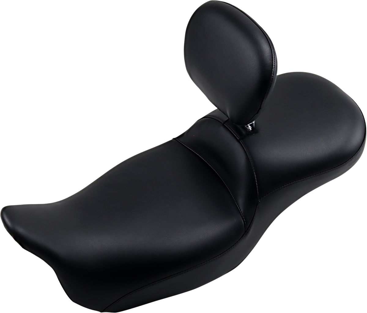 LE PERA Maverick Daddy Long Legs Seat - With Backrest - Black - Smooth - FLH '08+ LK-957DLTBRS