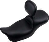 LE PERA Maverick Daddy Long Legs Seat - With Backrest - Black - Smooth - FLH '08+ LK-957DLTBRS