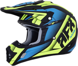 AFX FX-17 Motorcycle Helmet - Force - Matte Black/Green/Blue - Large 0110-5216