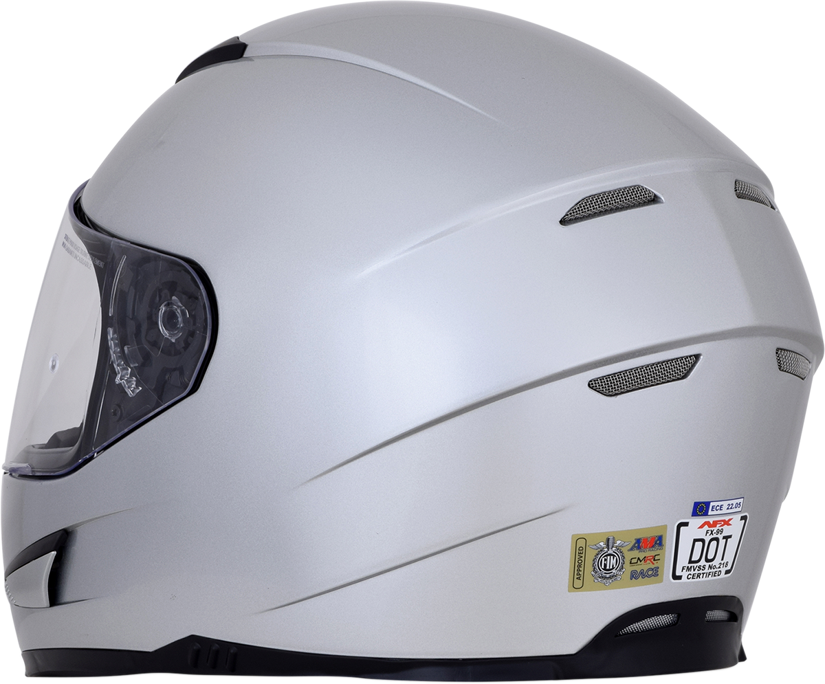 AFX FX-99 Motorcycle Helmet - Silver - Medium 0101-11068