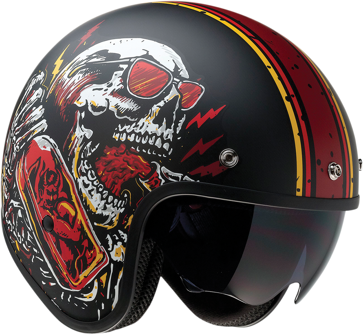 Z1R Saturn Motorcycle Helmet - Devil Made Me - Black/Red - Small 0104-2817