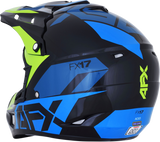 AFX FX-17 Motorcycle Helmet - Aced - Blue/Lime - Medium 0110-6500