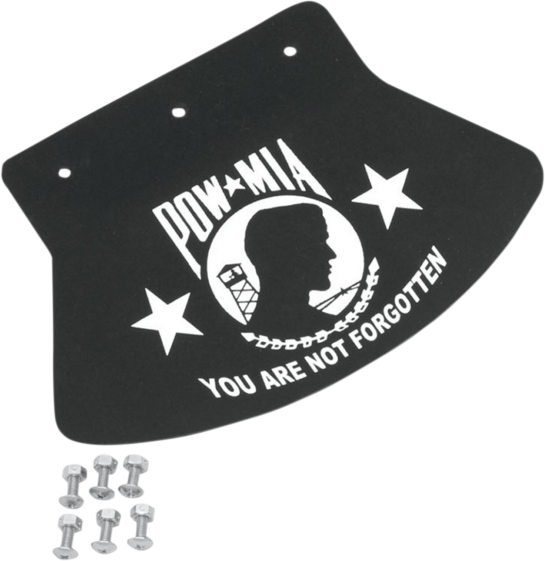 DRAG SPECIALTIES Mud Flap - POW-MIA - 9.5" W x 6.5" H 1420-0045